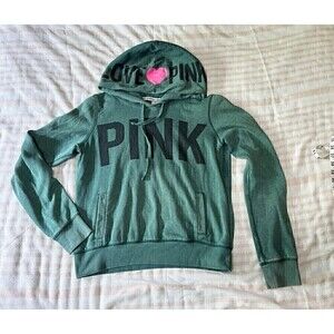 Victoria's Secret PINK LOVE Campus Pullover Hoodie Medium VS athleisure 2000's